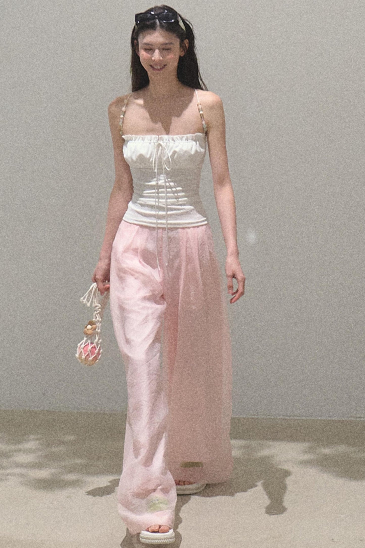 Pearlescent Wide Leg Trousers