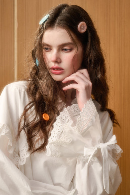 Organic Cotton Lace Short Dress