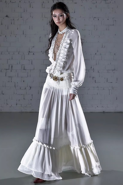Modernes Palast-Chiffonkleid