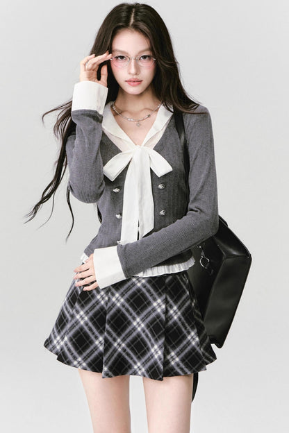 Vintage Pleated A-Line Skirt