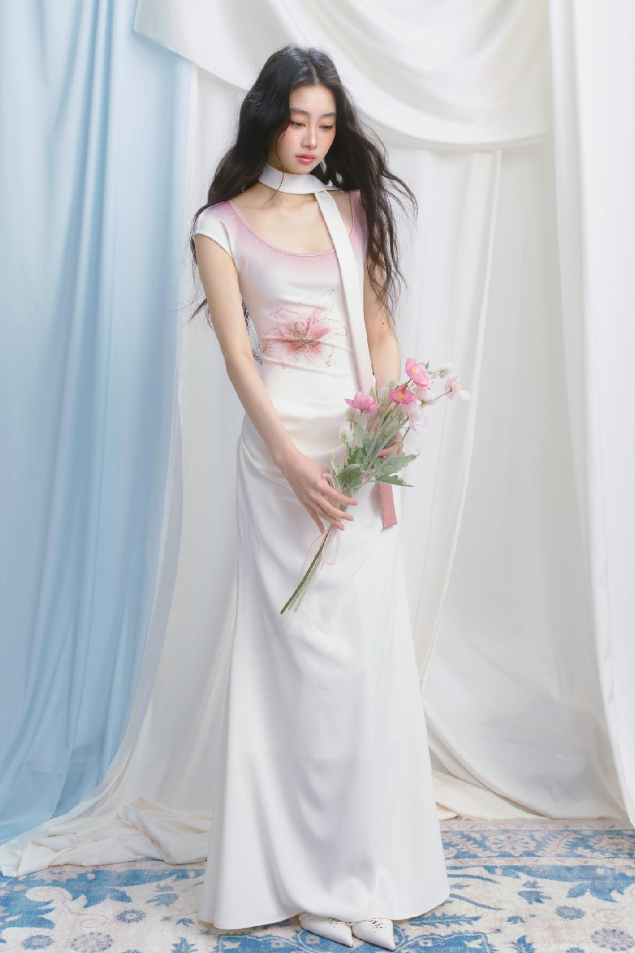 Elegance Tantalum Print Dress