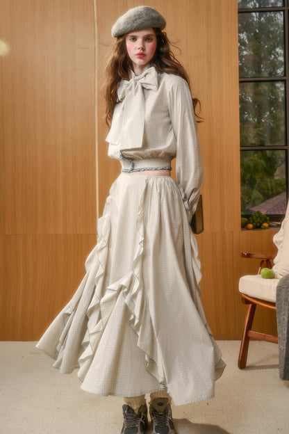 Gentle Wind Cotton Top & Skirt Set-Up