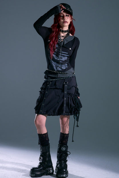 Stripe Long Sleeve Knit Top