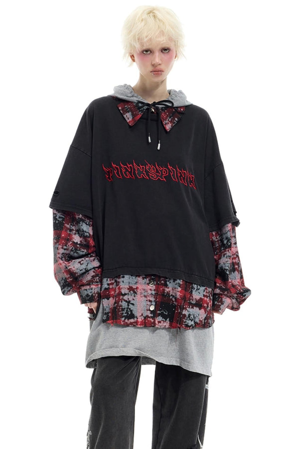 Layered Hooded T-Shirt