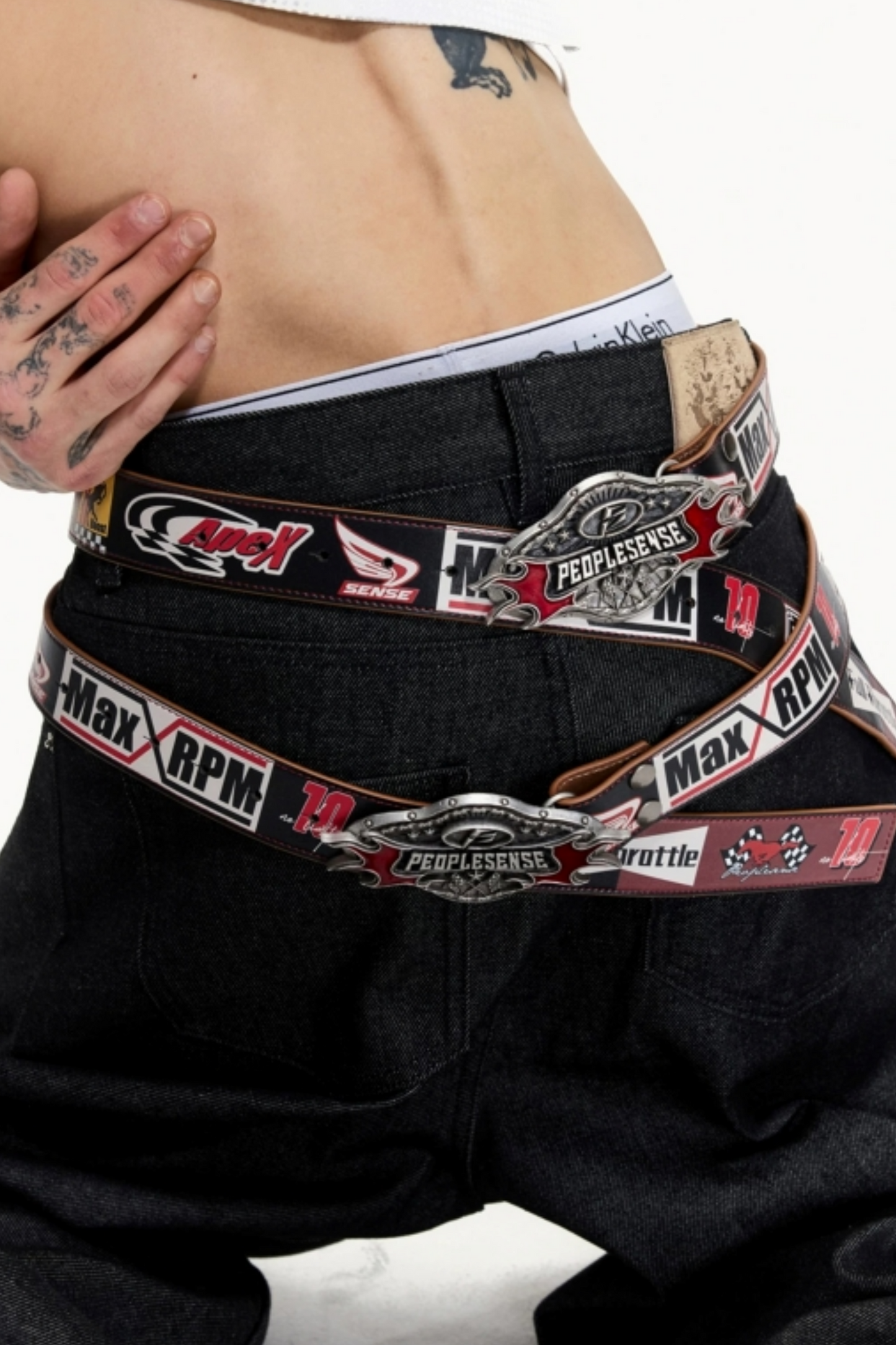 Snake Shadow Leather Belt