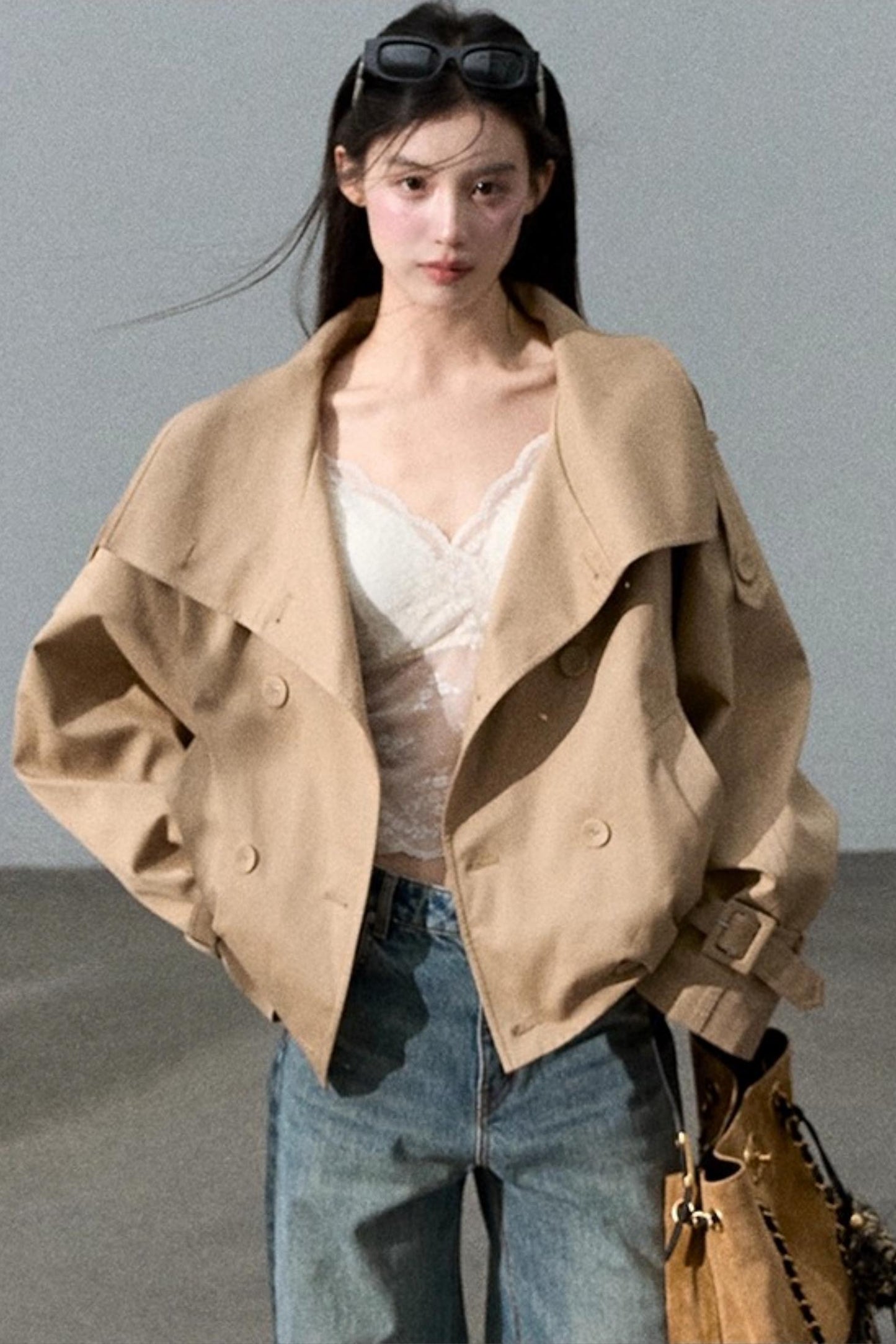 Stand-Up Silhouette Trench Coat