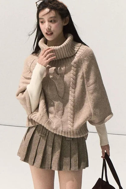 Retro Knit Twist Sweater