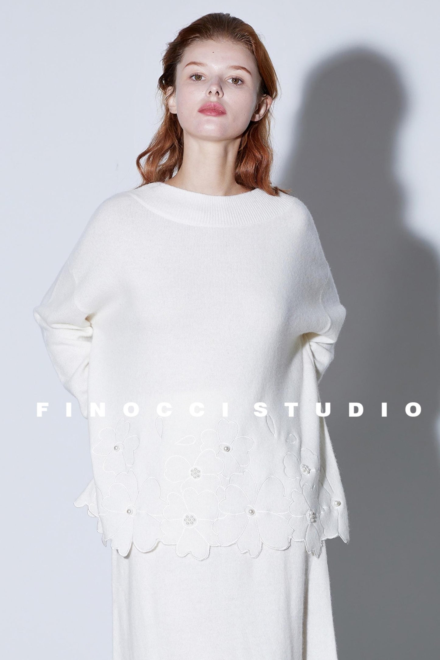 Wool Flower Embroidery Skirt Set-Up