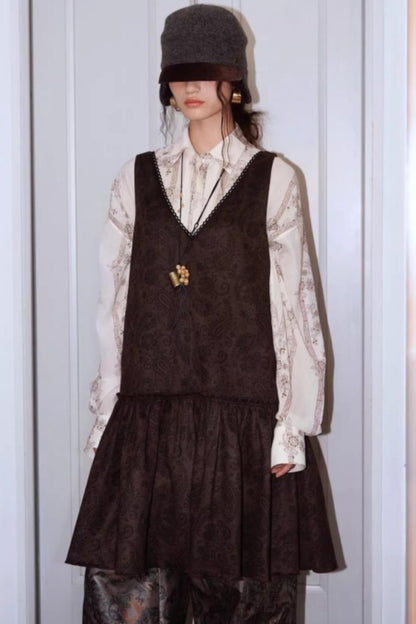 Vintage Suede Sleeveless Dress