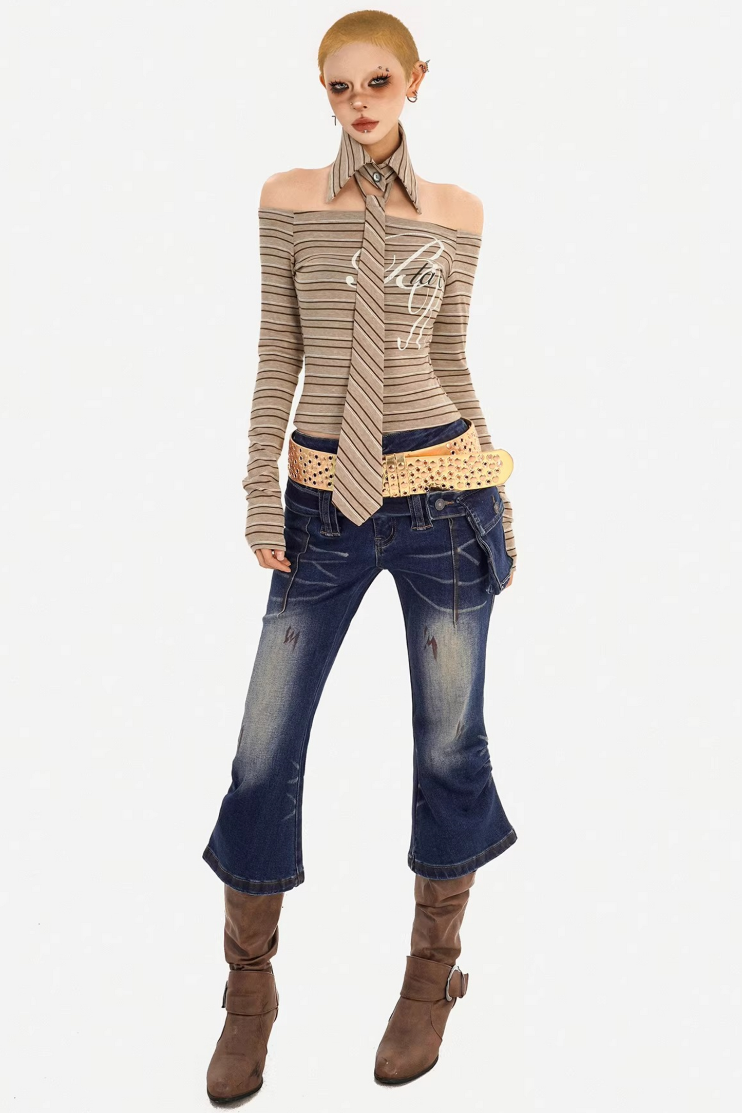 Vintage Washed Flared Pants