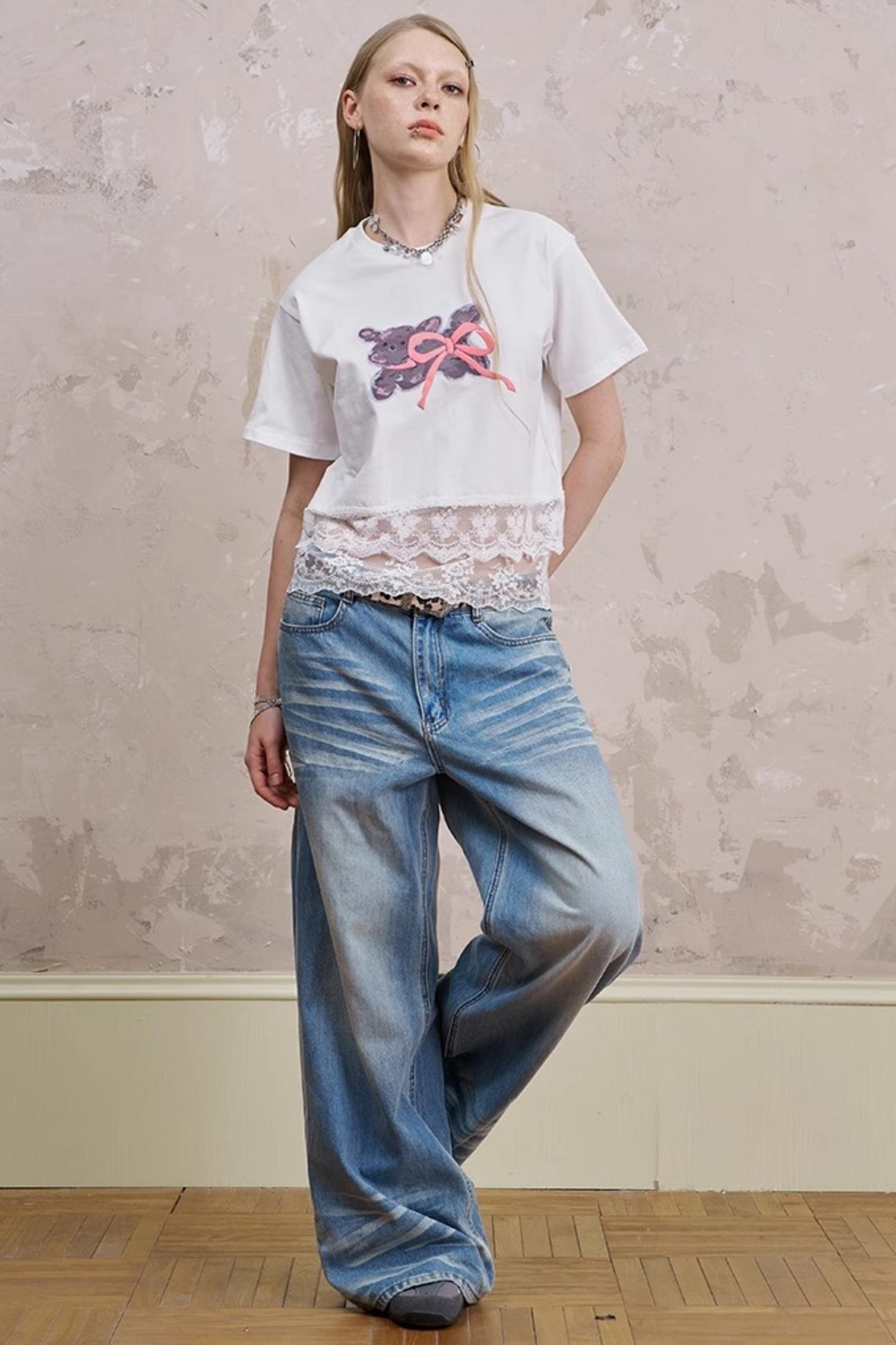 Summer Bow-Detail Running Tee