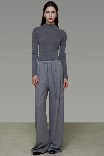 Drawstring Wide-Leg Pants