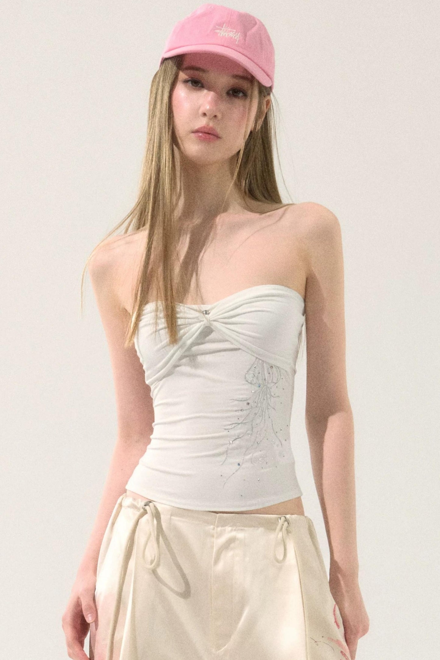 Rhinestone Twist Tube Top