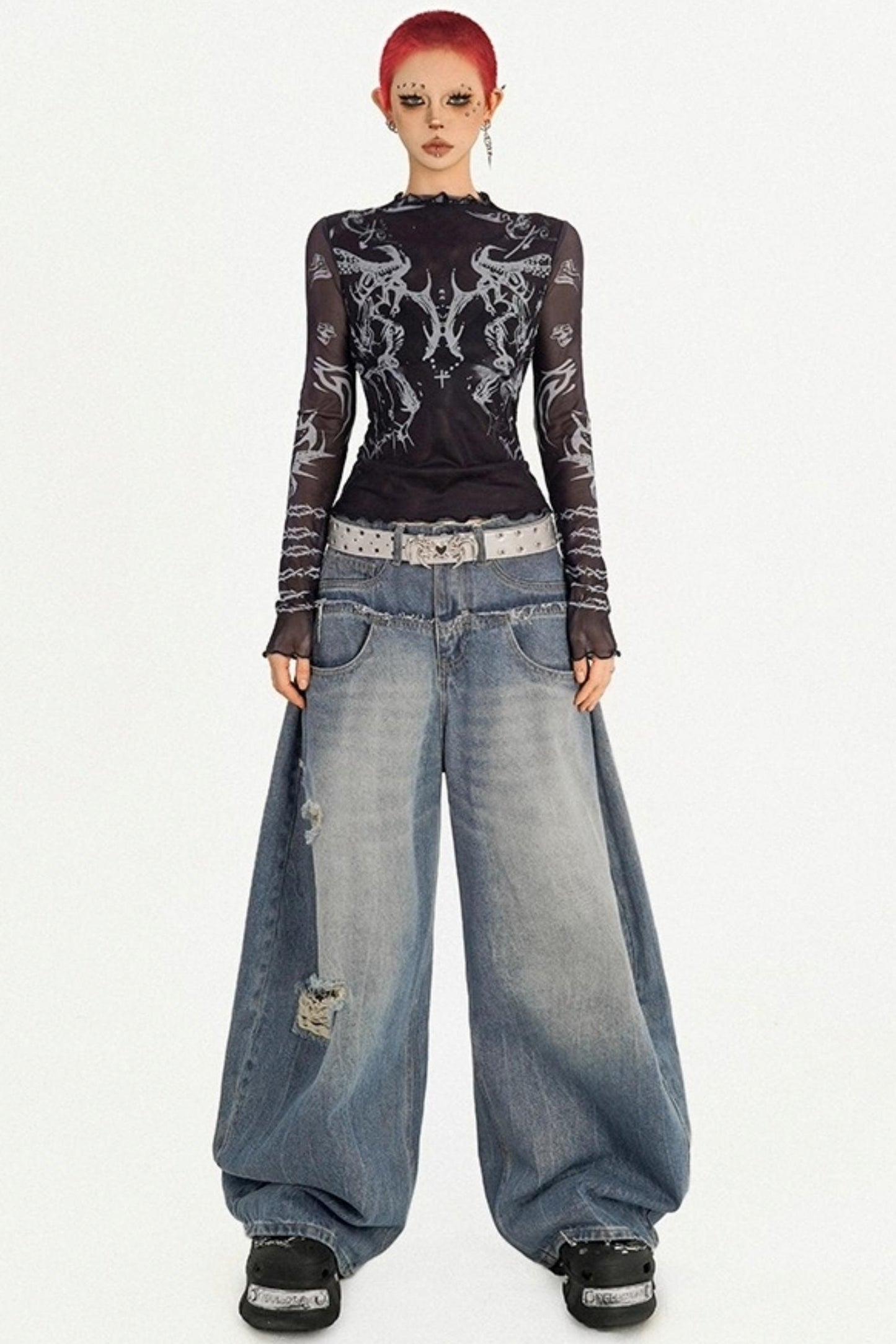 Spice Girl Mesh Long Sleeve Top