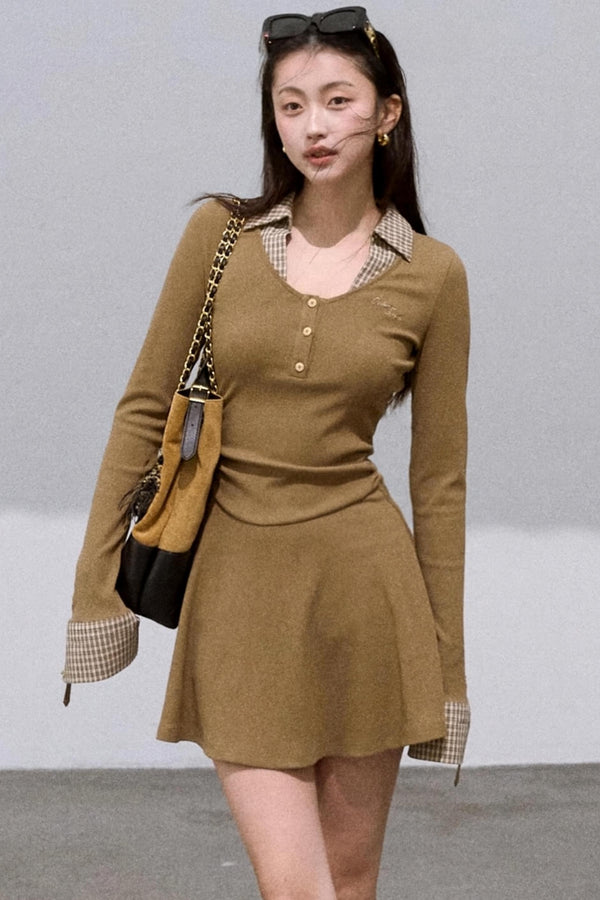 Slim Waist Knitted Dress