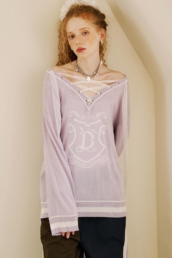 Charming V-Neck Knit Top