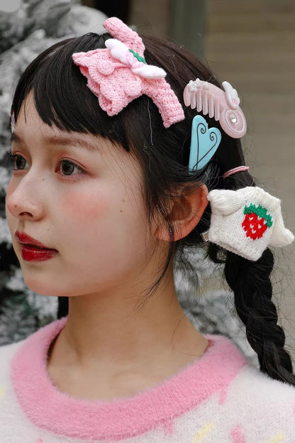 Herbst-Engel gestrickte Haarspange