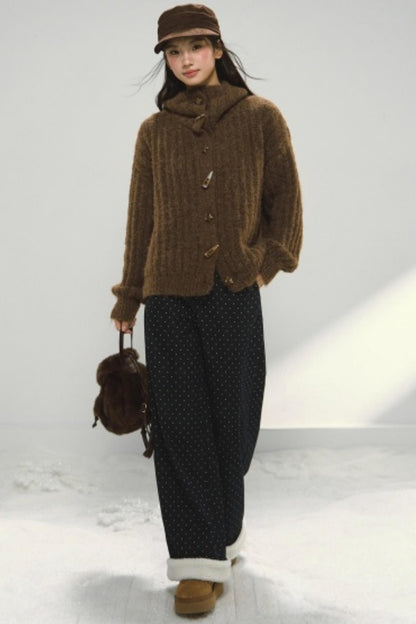 Oatmeal Toggle Knit Cardigan