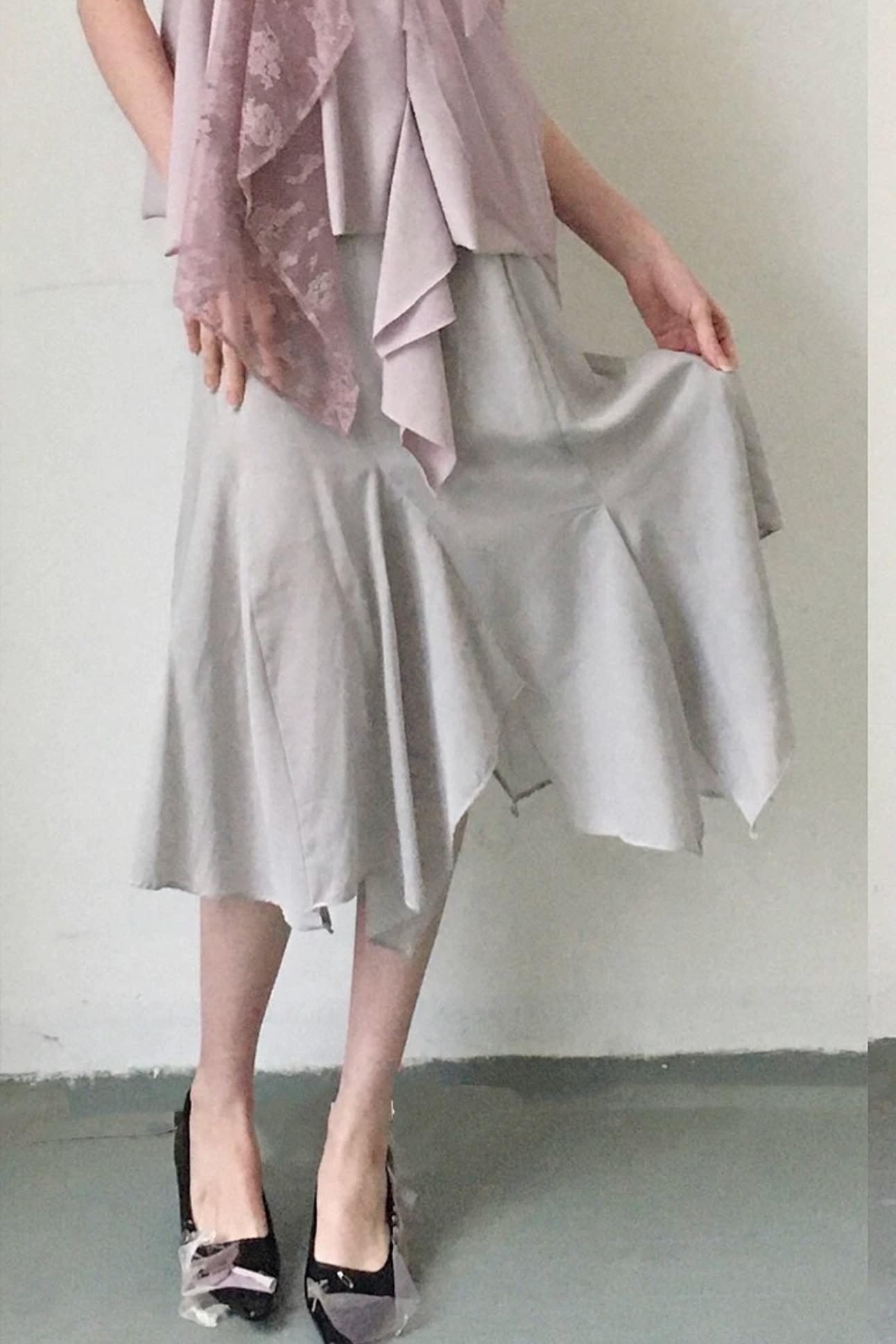 Vintage Irregular Fishtail Skirt
