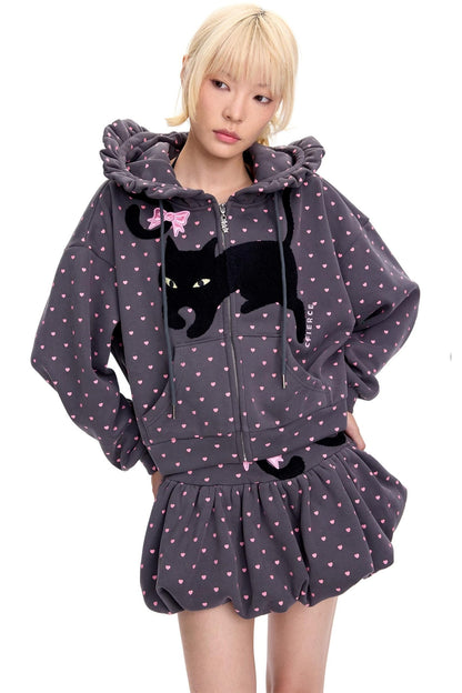 Cattail Embroidered Pumpkin Skirt