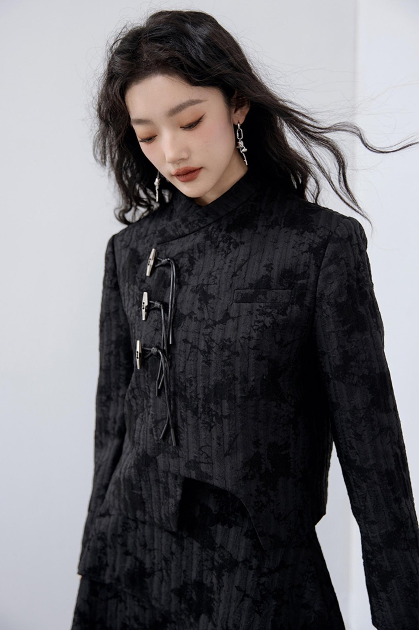 Chinese Disc Buckle Fashion Jacket Set-Up