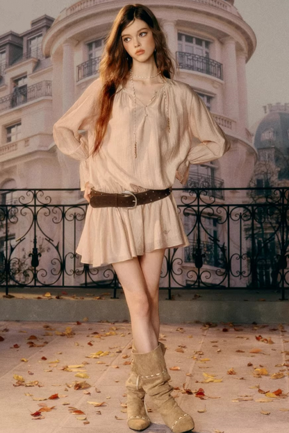 Girlish Ruffled Spring Dress