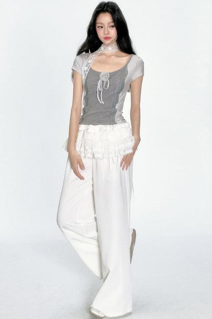 Color Clash Knit Tee