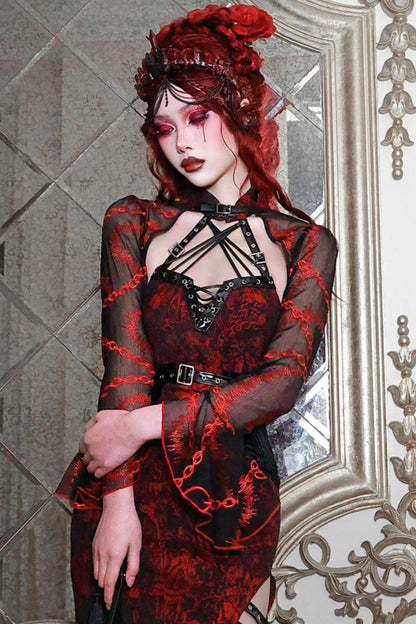 Gothic Chain Embroidery Silk Outer