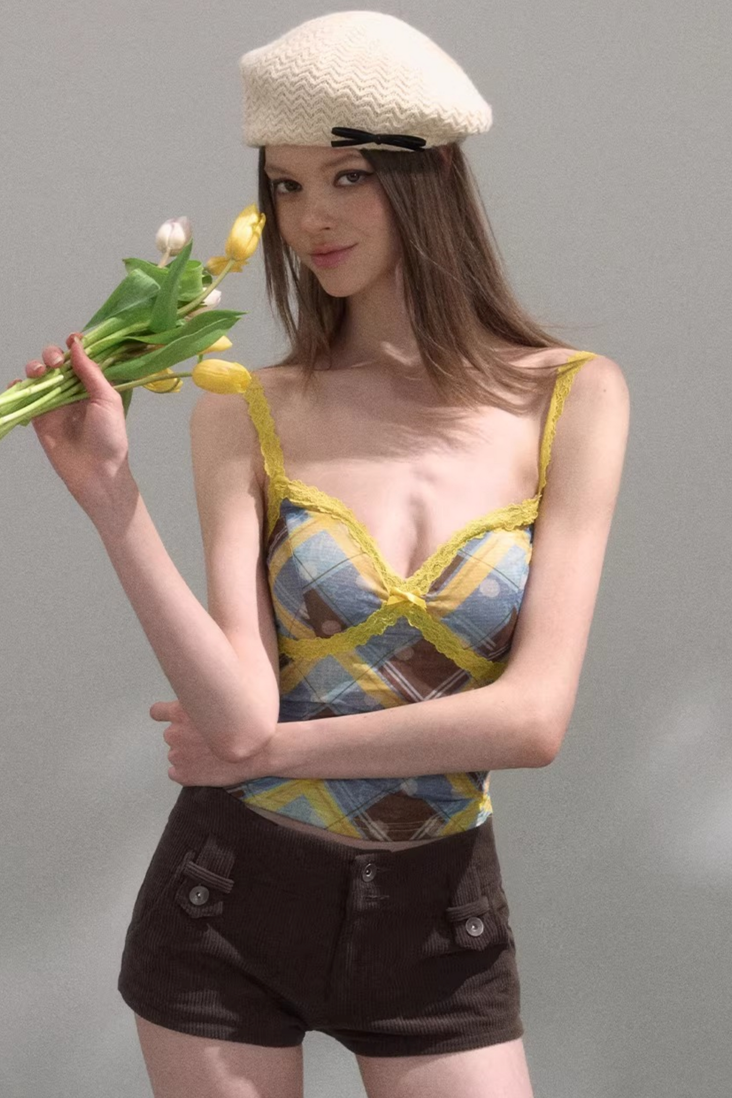 Retro Plaid Camisole Top
