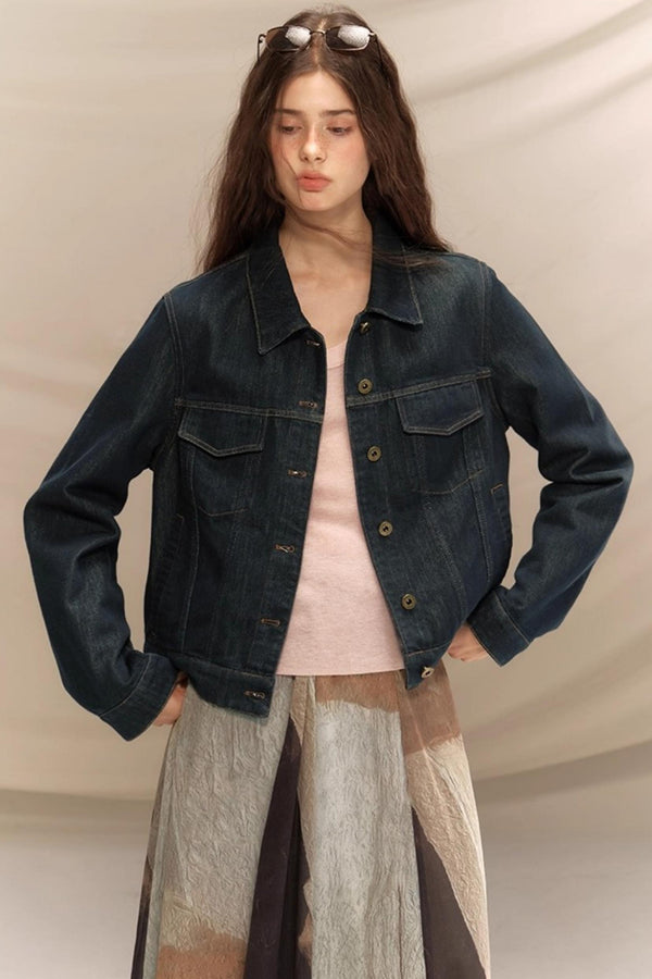 Raw Washed Amber Denim Jacket