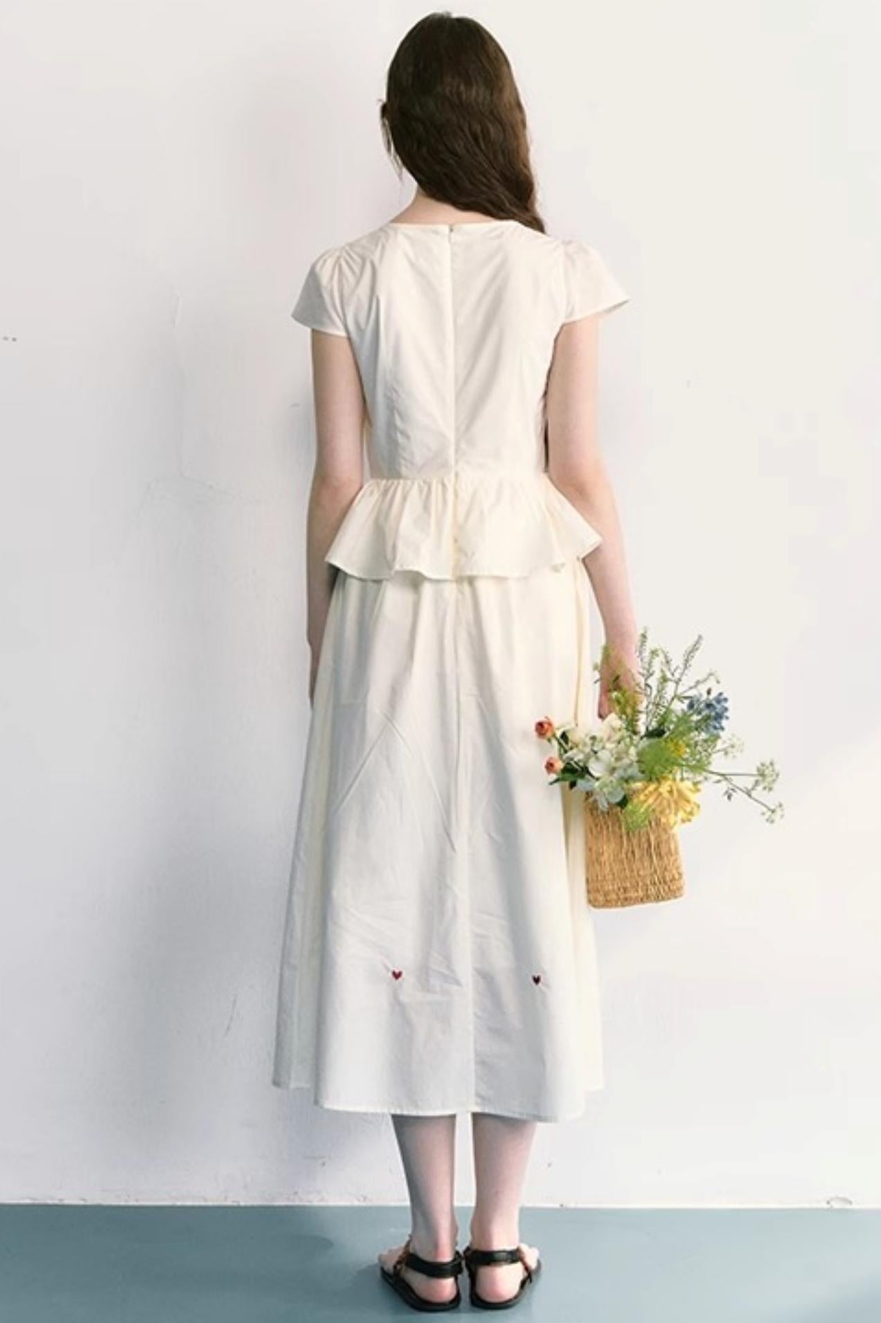 Colorful Embroidered Double-Layer Dress