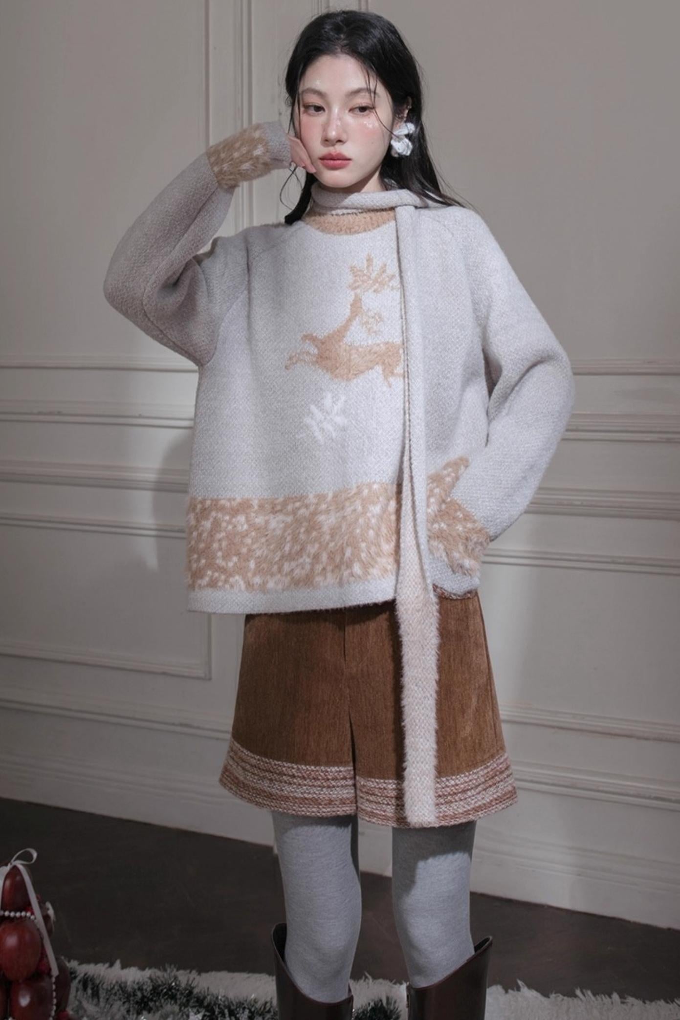 Red Sand Corduroy Wool Shorts