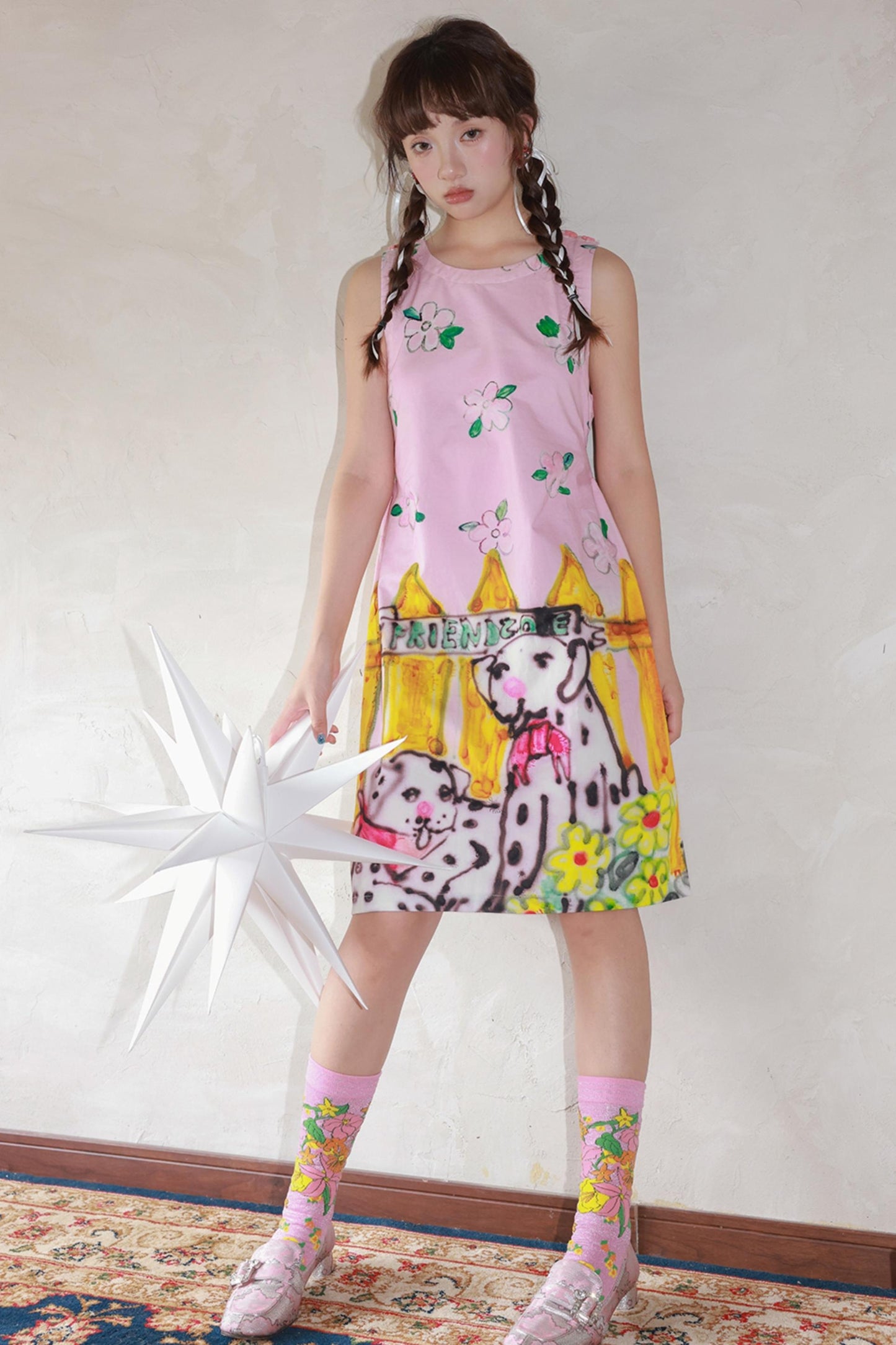 Peach Heart Sleeveless Dress