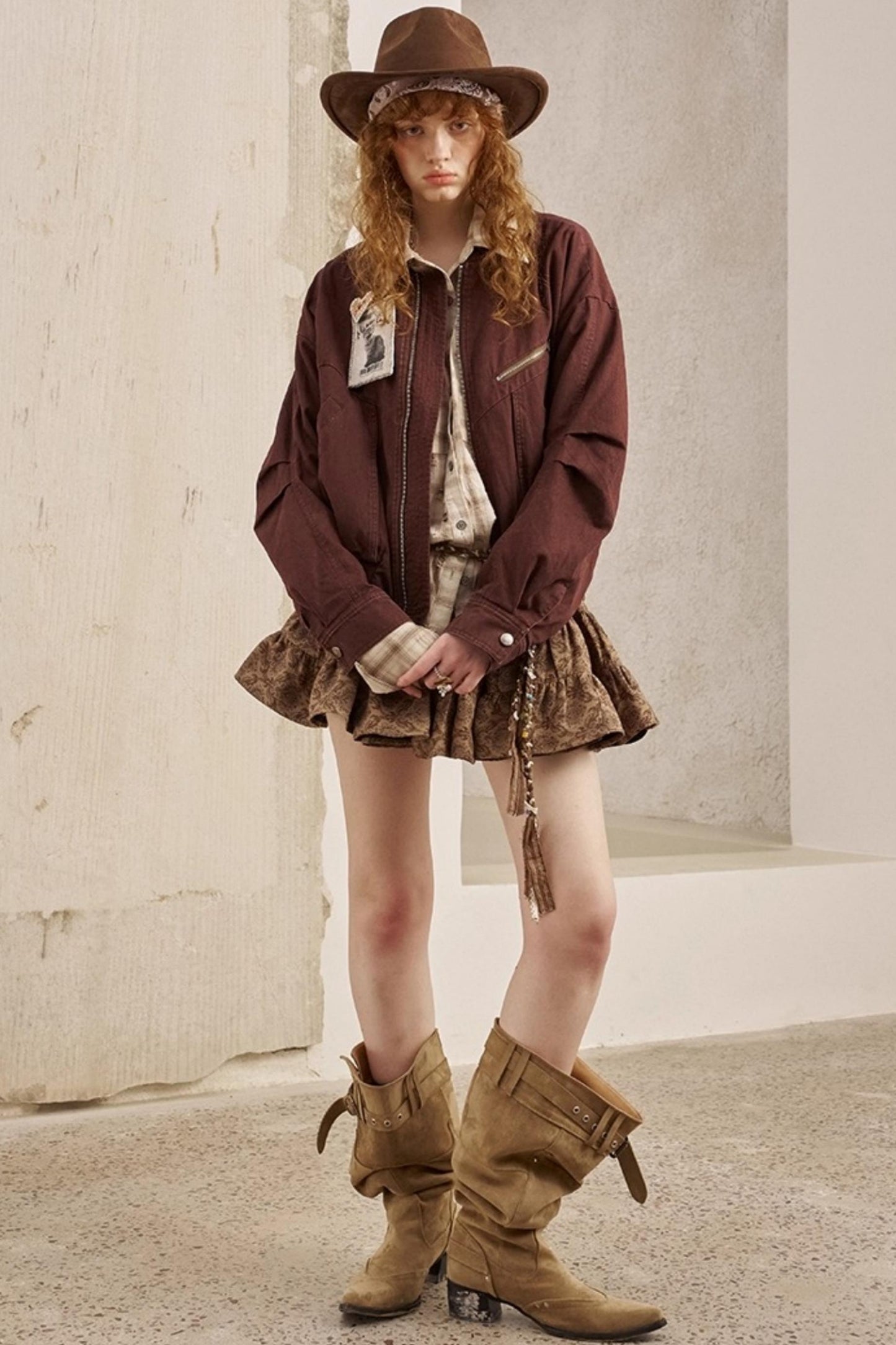 Kitten Badge Dropped Shoulder Jacket