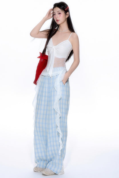 Lace Ruffle Cami Top