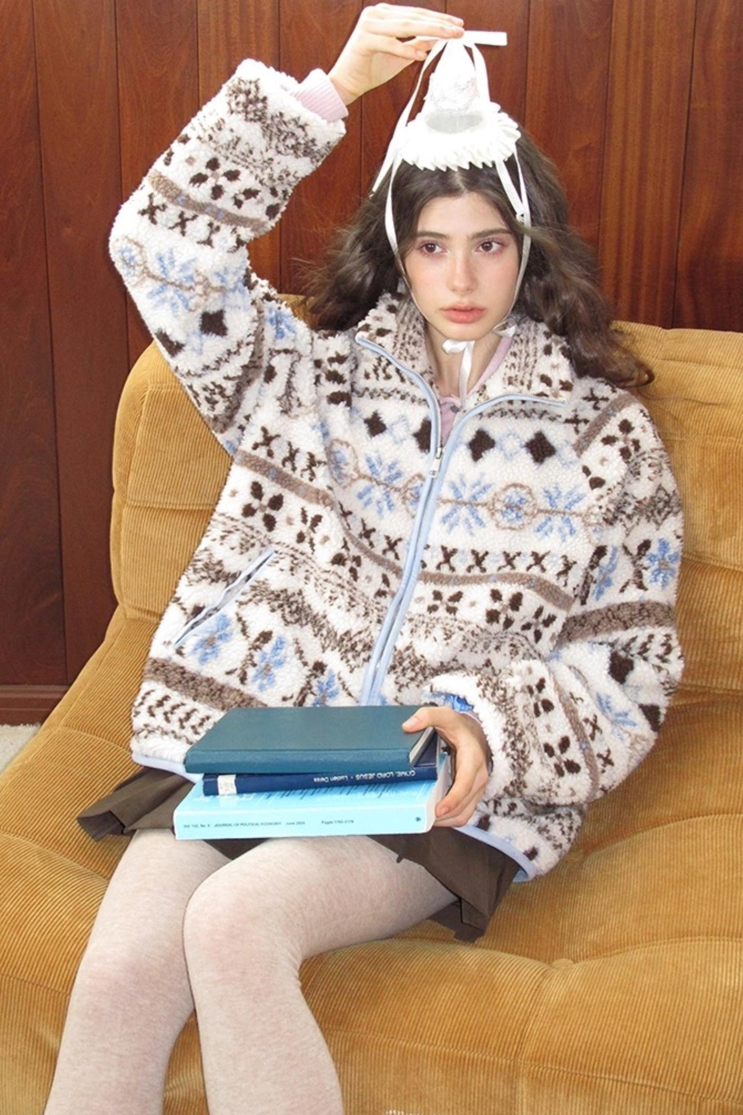 Sea Salt Cocoa Faux Shearling Jacket Set-Up