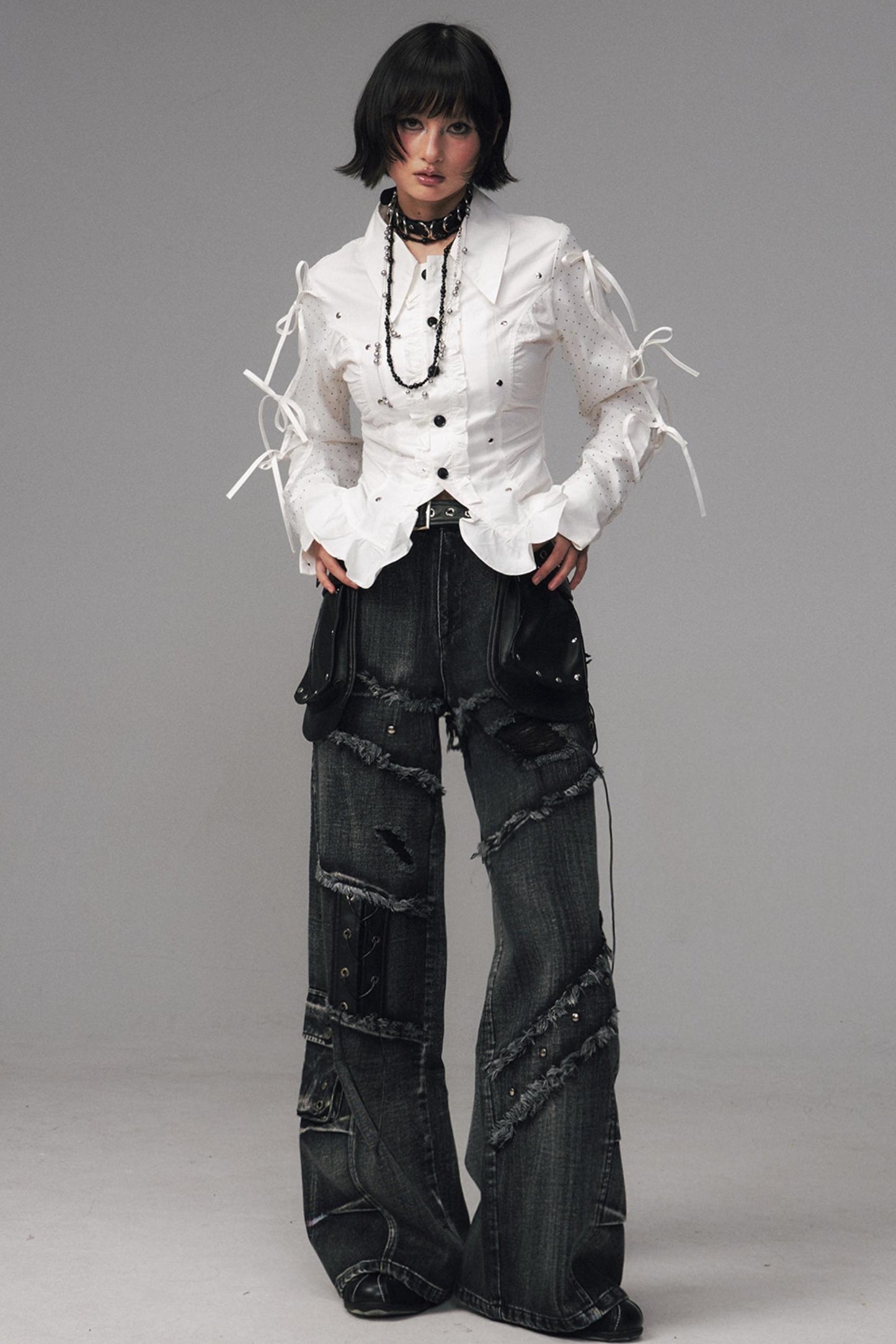 Garden Streetpunk Wide-Leg Jeans Pants