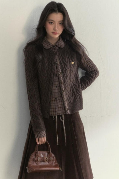 Fake Two Piece Woolen Knit Sweater