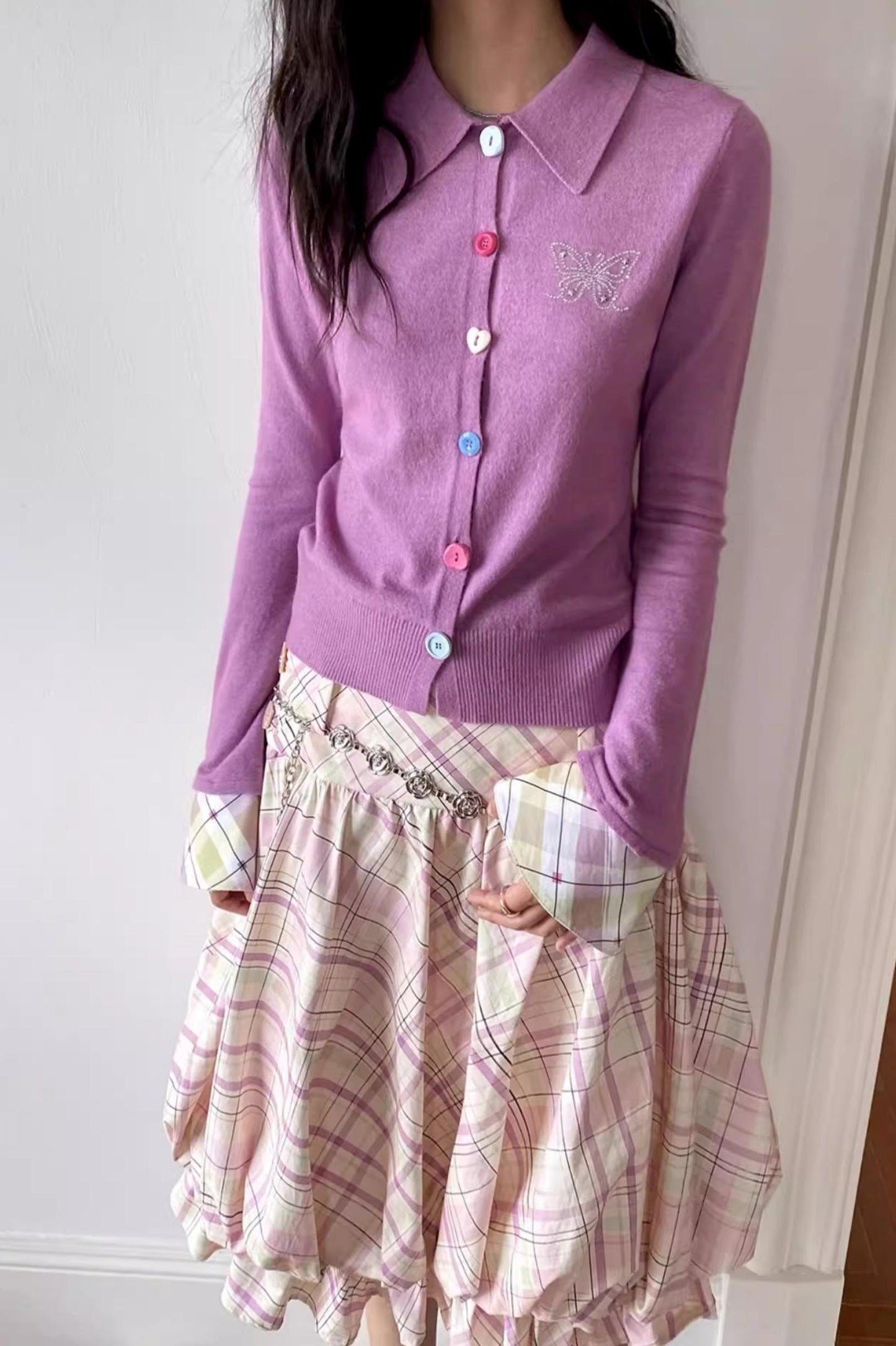 Pink Flower Bud Skirt