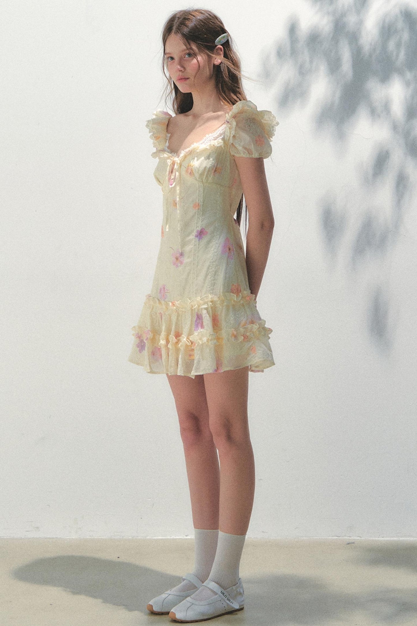 French Embroidered Sleeve Dress