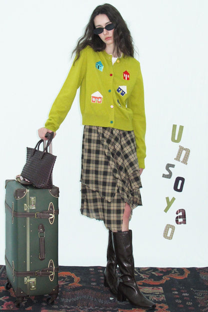 Wool Blend Embroidered Knitted Outer