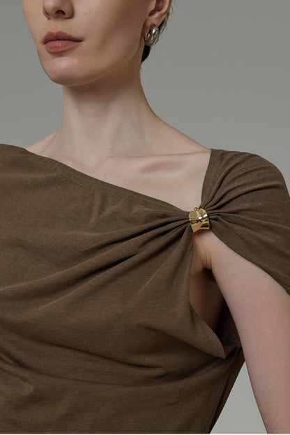 Dark Brown Slim Elegant Tee