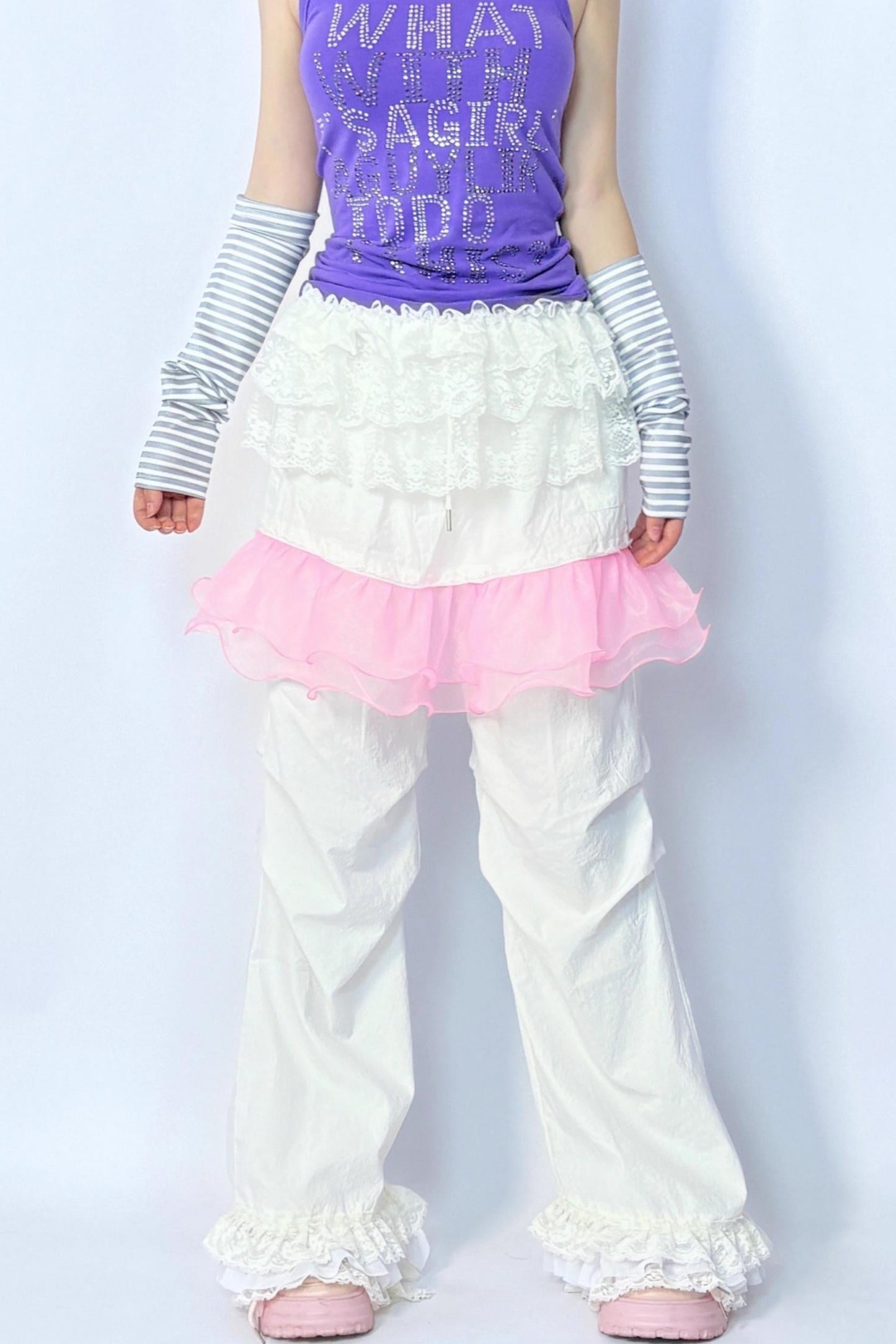 Cute Lace Wide-leg Pants