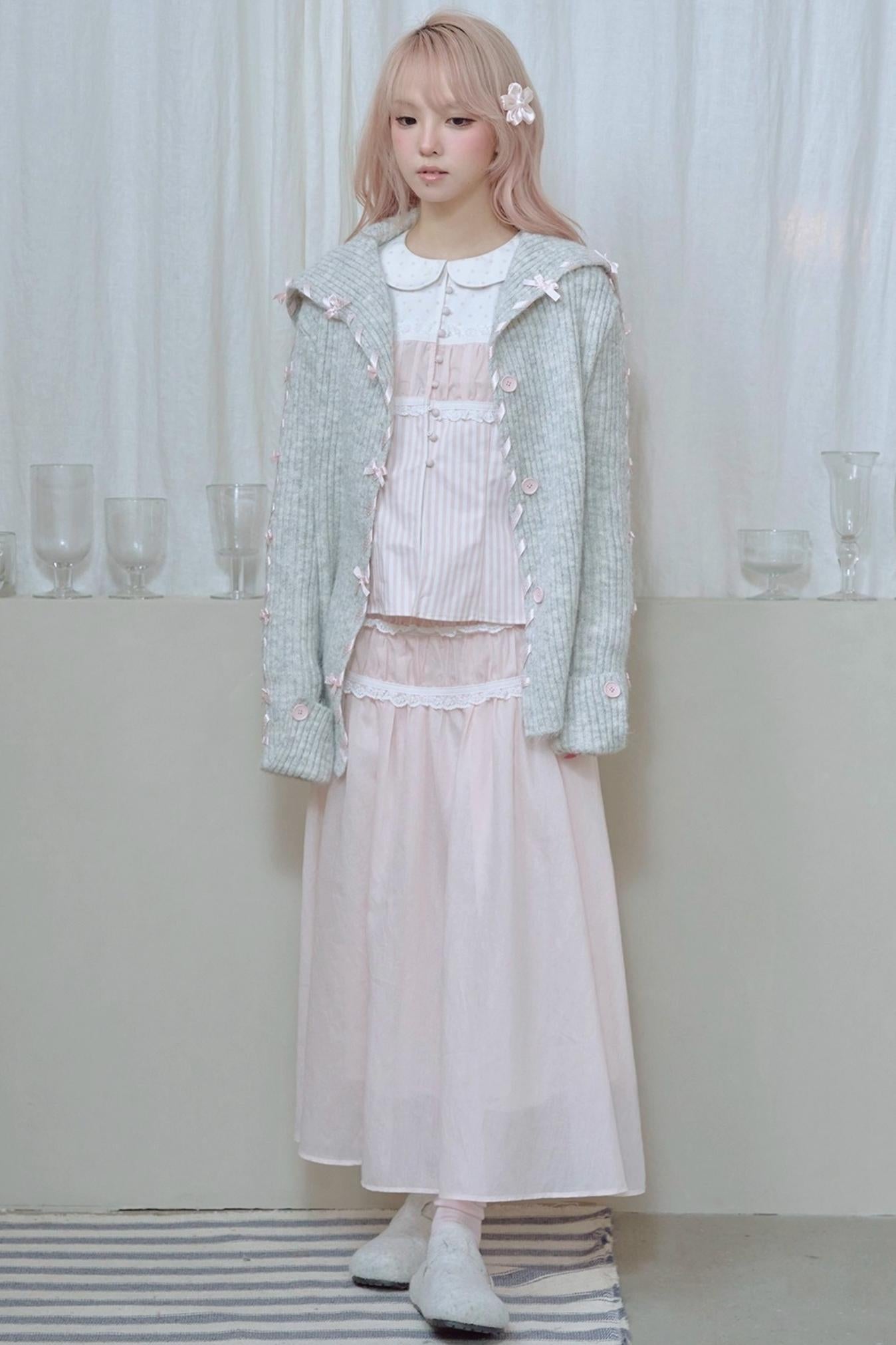 Light Gray Knit Cardigan