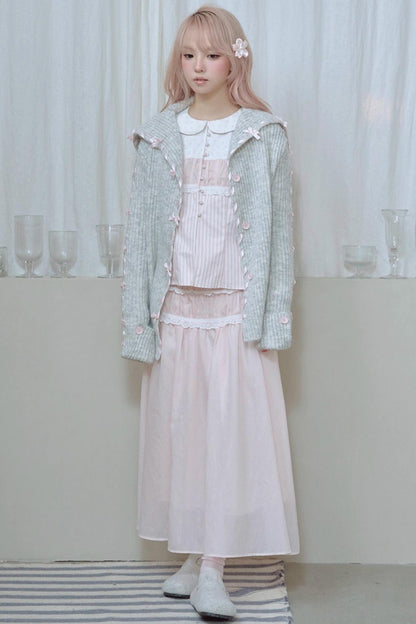 Light Gray Knit Cardigan