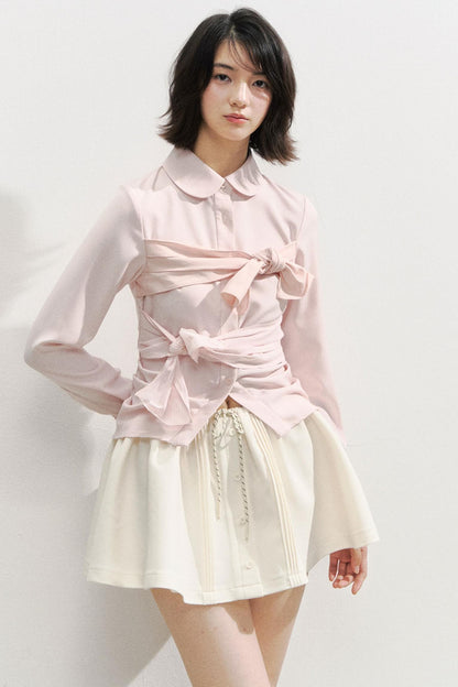 Butterfly Strap Long-Sleeved Shirt