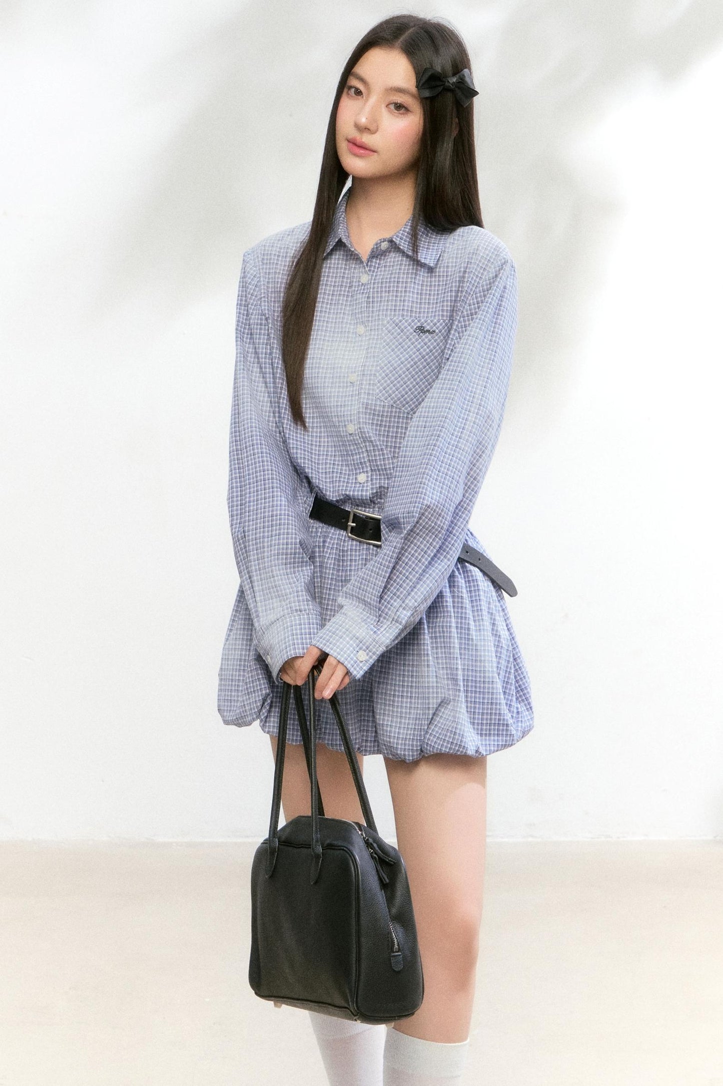 Vintage Plaid Shirt Dress