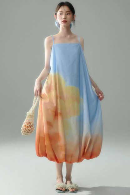 Sunset Fire Cloud Dress Set-Up