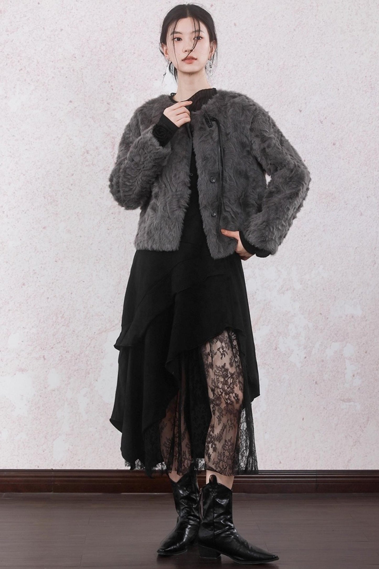 Layered Lace Spliced Sundress