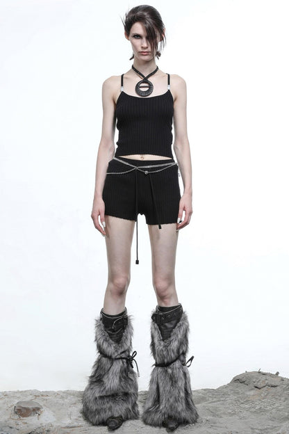 Convincing Wool Knit Halterneck Set-Up